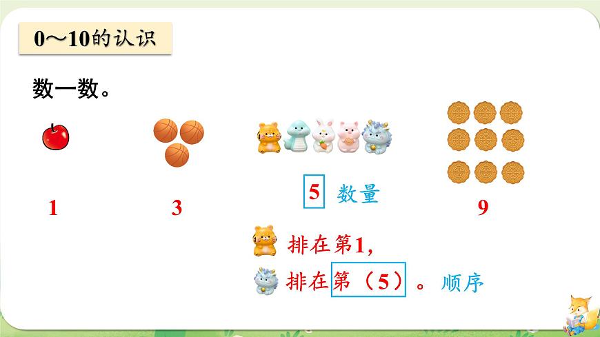 2024年北师大版数学一年级上册第一单元生活中的数第9课时整理与复习课件第3页