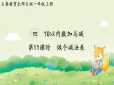 2024年北師大版數(shù)學(xué)一年級(jí)上冊(cè)第四單元10以?xún)?nèi)數(shù)加與減第11課時(shí)做個(gè)減法表課件