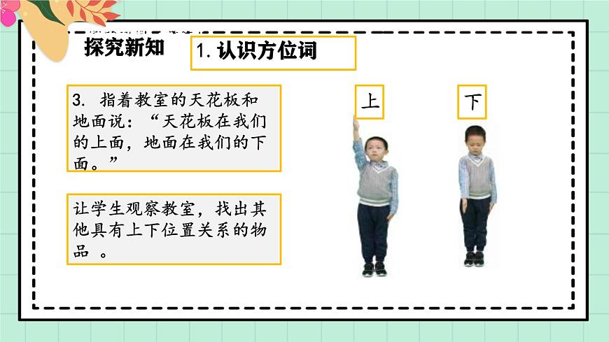 西师大版一年级上册数学综合实践2《活动一：认识前后、上下、左右》课件pptx第7页
