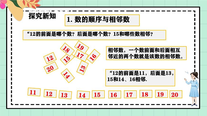 西师大版一年级上册数学第四单元（认识10~20）7《 说一说》课件第6页