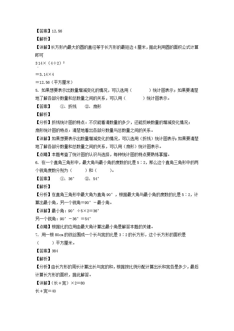 2020-2021年山东省临沂市郯城县六年级上册期末数学试卷及答案(人教版)第2页