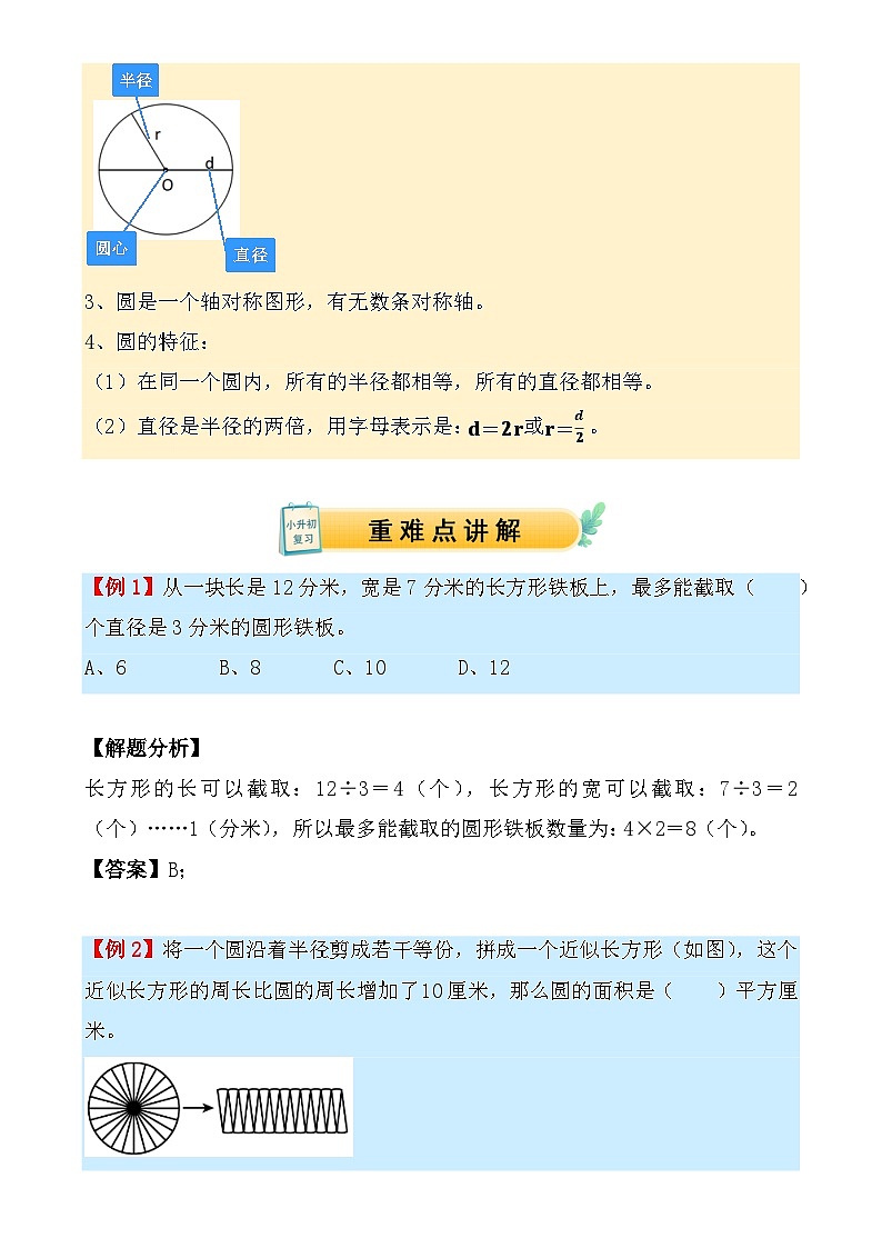 专题18  圆（讲义）-2024年小升初数学复习讲练测（通用版）-A4第2页
