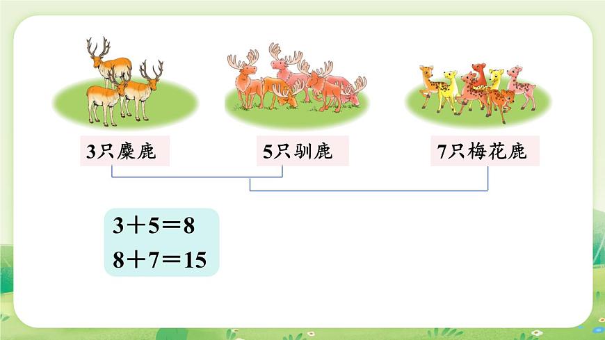 冀教版（2024）一年级数学上册第四单元20以内的加法第5课时  连加课件第4页