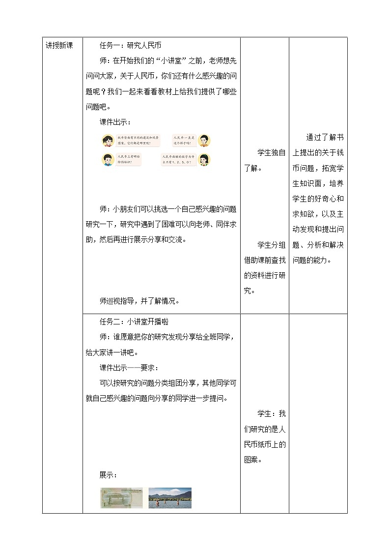 人教版新版一下综合实践.3《欢乐购物街——小讲堂》（教案）第3页