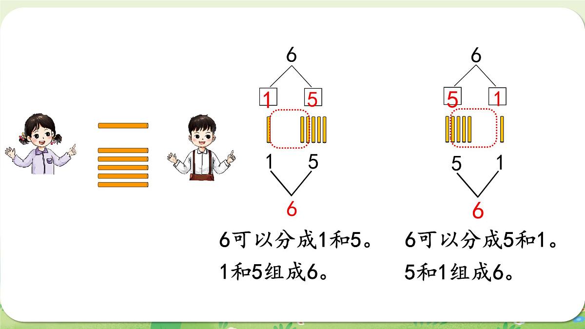 西师大版（2024）一年级数学上册第一单元0～9的认识第4课时  6～9的分解与组成课件第5页
