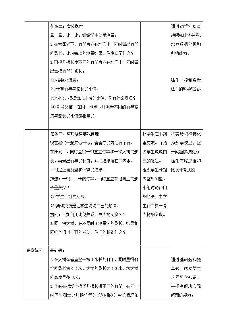 苏教版六下6.4《大树有多高》（教案）第2页