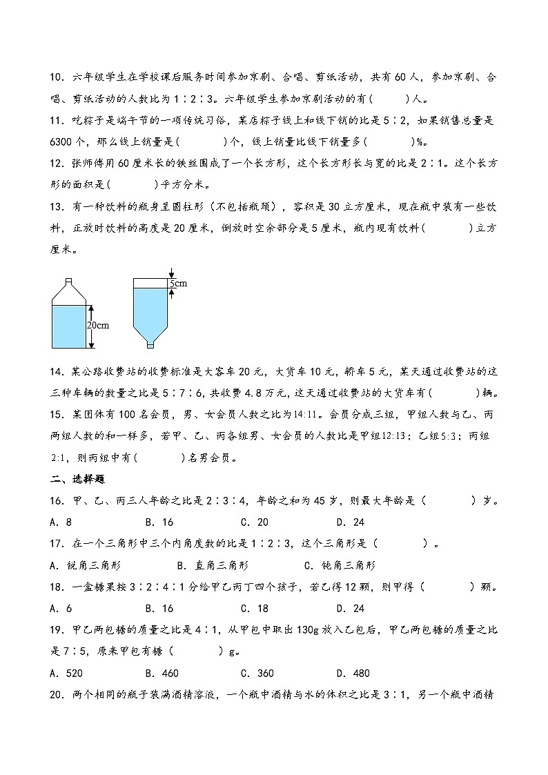 2025年小升初数学核心考点讲练（通用版）专题31按比分配问题（学生版）第3页