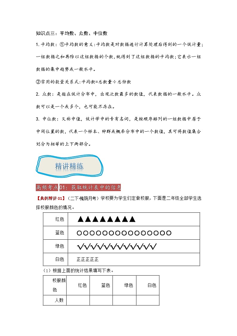 2025年小升初数学举一反三重难点培优练专题16《统计》（学生版）第2页