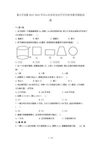 2023_2024学年 [小升初]山东青岛升学分班考数学试卷[有解析]