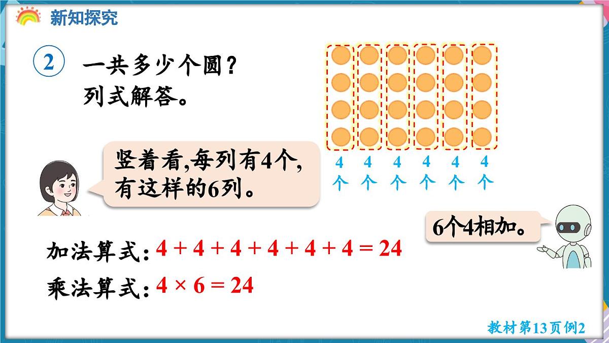 人教版（2024）数学二年级上册 2.1 乘法的初步认识 第2课时 乘法的初步认识（二）（课件）第5页