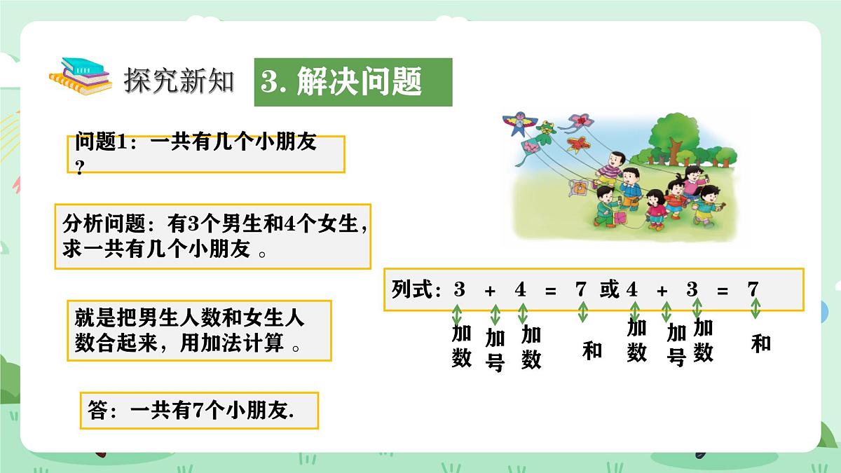 冀教版一年级上册数学第一单元2.4《10以内的加减-放风筝》课件第7页