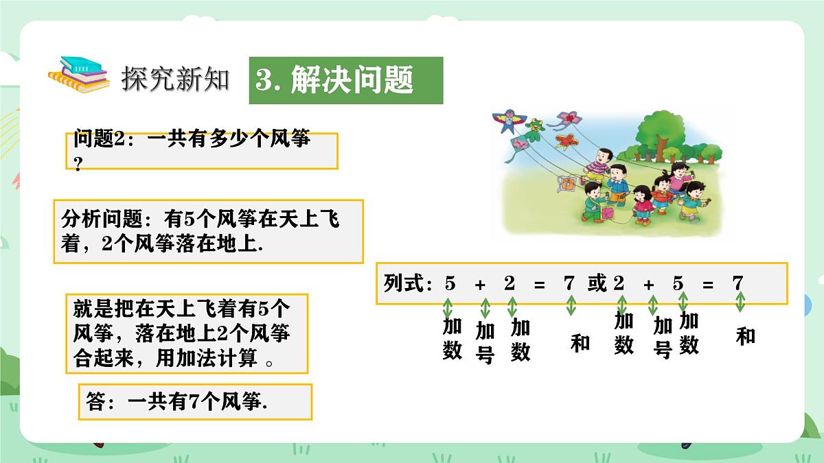 冀教版一年级上册数学第一单元2.4《10以内的加减-放风筝》课件第8页