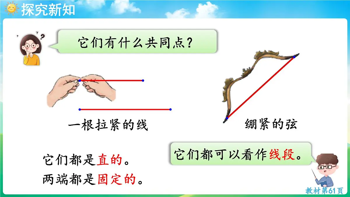 人教版（2024）数学三年级上册 5.1 线段、射线、直线 第1课时 线段、射线、直线（课件）第5页