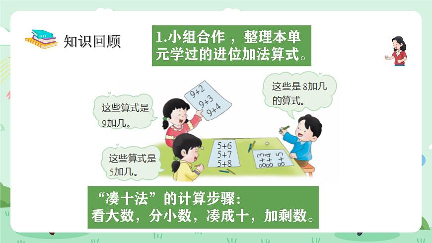 冀教版一年级上册数学第四单元5《连加-三种鹿一共有多少只？》课件第5页