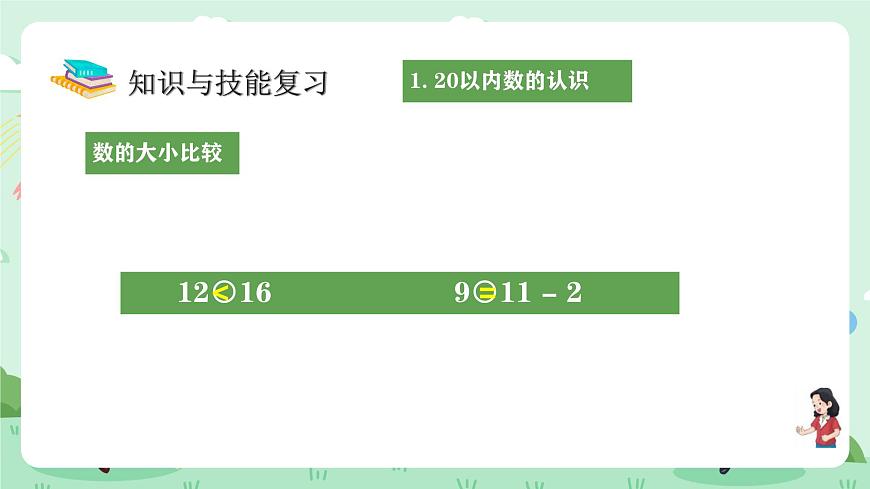 冀教版一年级上册数学第六单元2《期末复习-学习评价》课件第5页