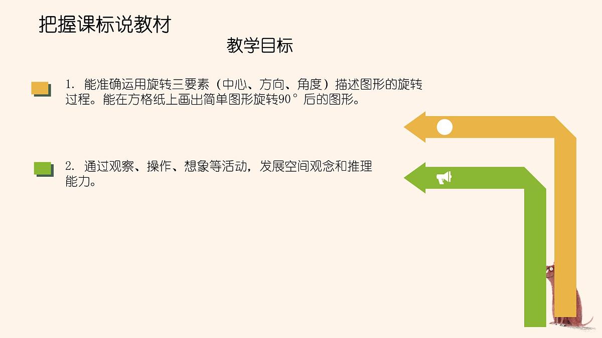 西师大版小学数学五年级上册第二单元第4课时《图形的旋转（2）》说课课件第3页