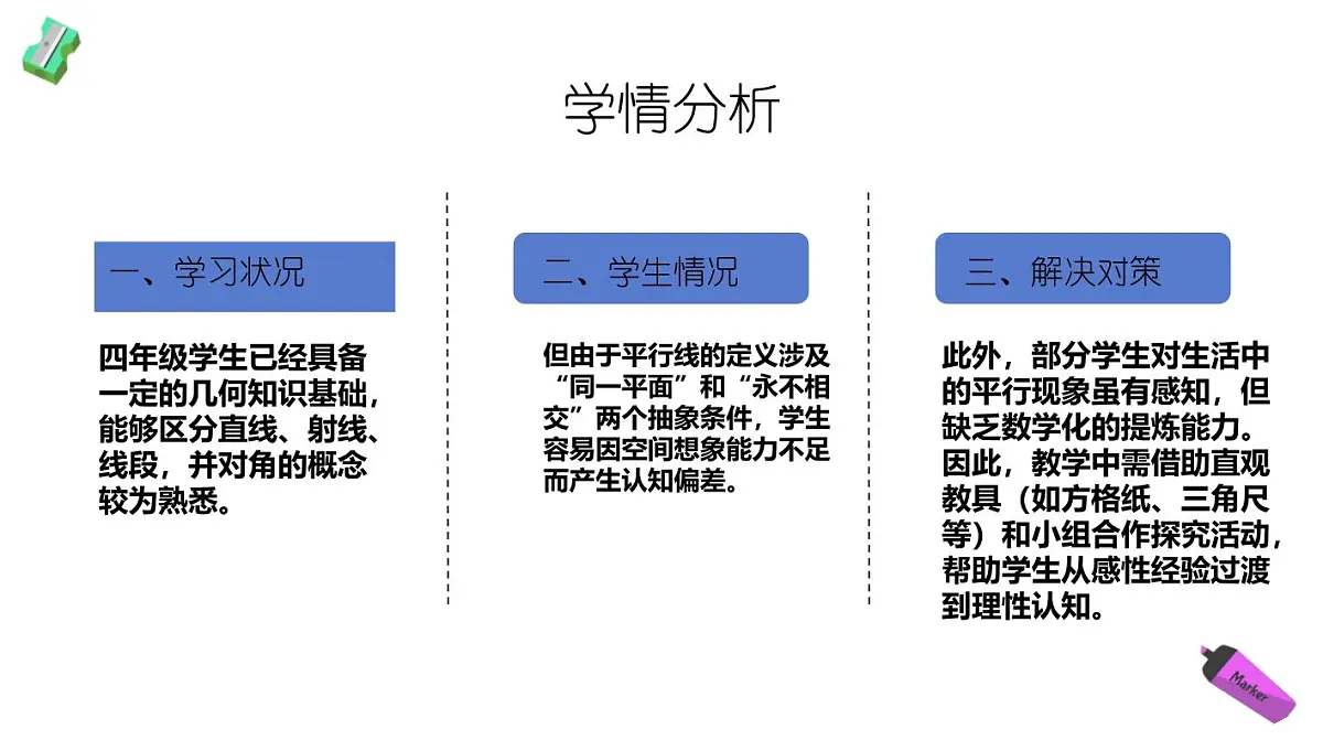 西师大版小学数学四年级上册第五单元第二课时《认识平行线》说课课件第4页