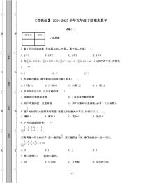 [苏教版]2024-2025学年五年级第二学期期末数学试题[一]附解析