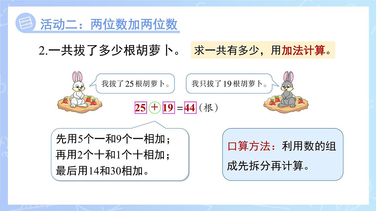 第六单元《100以内进位加法》单元复习课件 数学西师大版（2024）一年级下册第6页