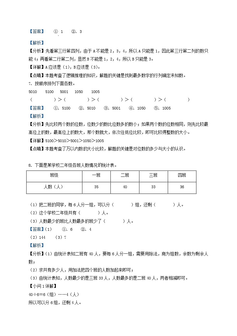 2020-2021学年天津市红桥区小学二年级下册数学期末试题及答案第3页