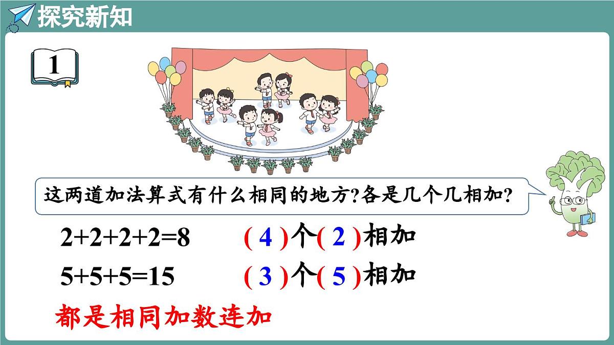 苏教版（2024）数学二年级上册 1.1 认识乘法 第1课时 认识“几个几”相加（课件）第7页