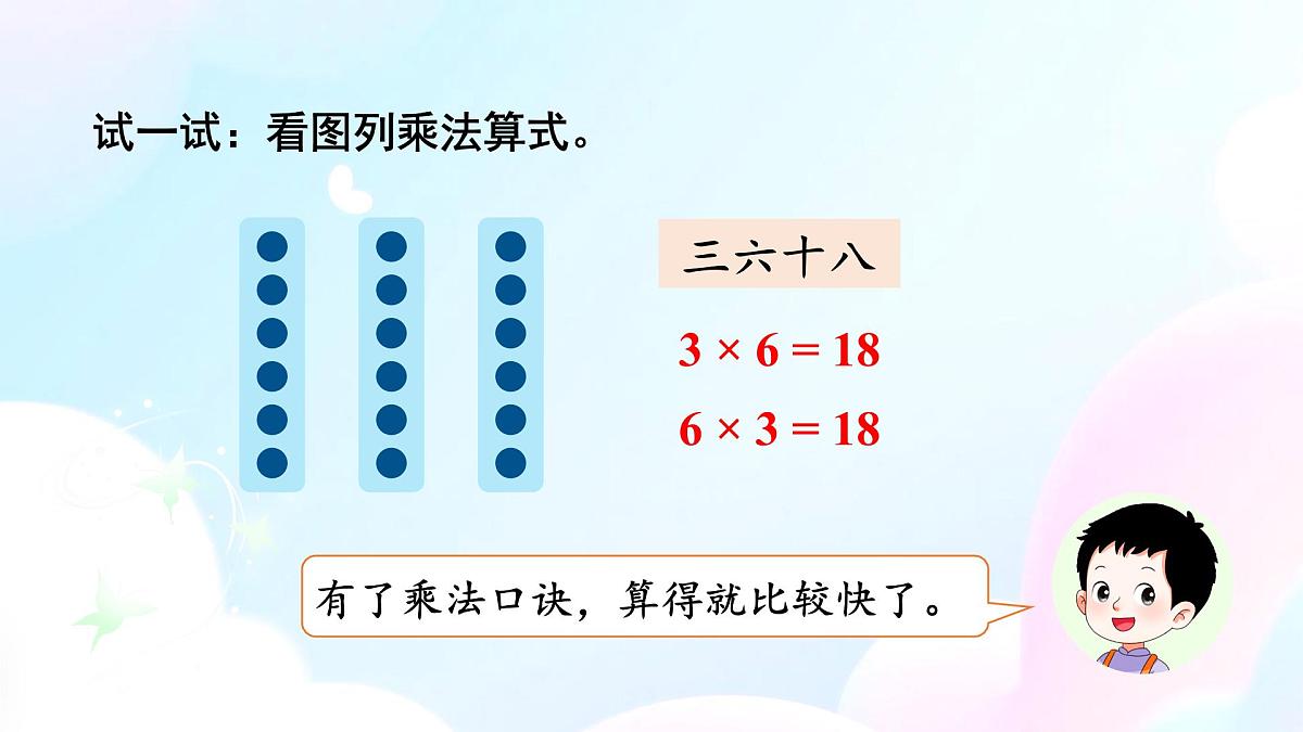 二 1~6的表内乘法 整理和复习（课件）2025-2026学年人教版二年级数学上册第6页