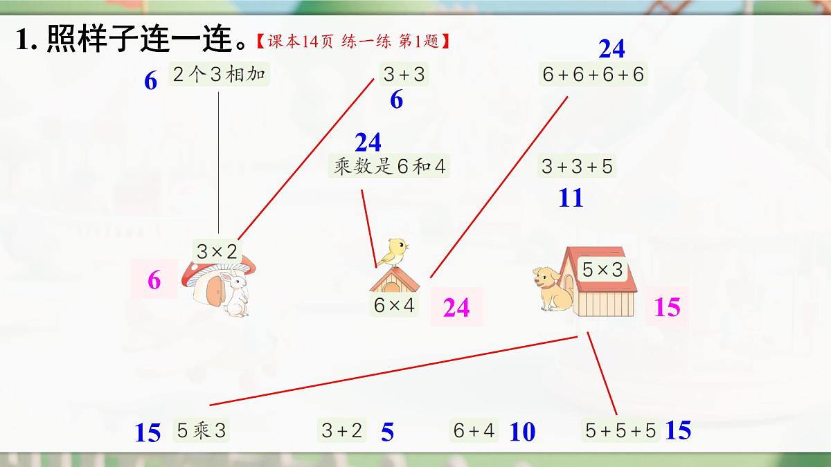 人教版二年级数学上册2.1.3 练一练（课件）第2页