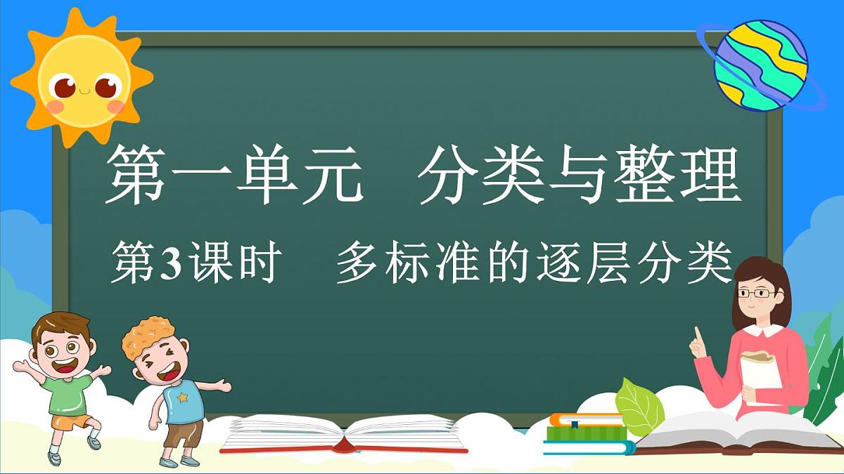 人教版（2024）数学二年级上册 1.3 多标准的逐层分类（课件）第1页