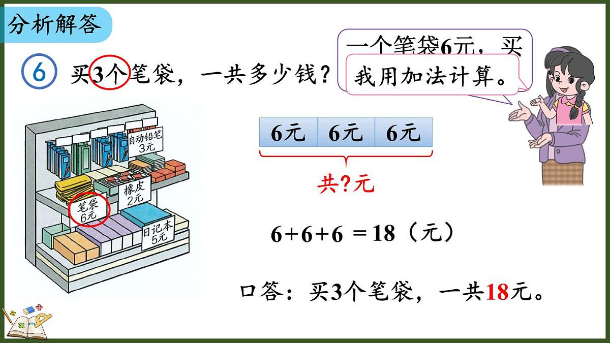 人教版（2024）数学二年级上册 2.2.8 解决问题（2）（课件）第4页