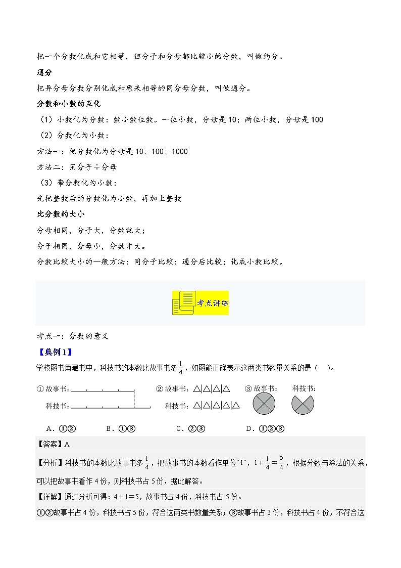 （期末大通关）专题04分数的意义和性质知识梳理+考点讲练+综合练习-2024-2025学年数学五年级下册人教版第2页