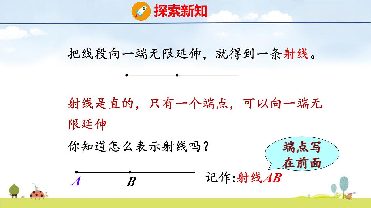 人教版（2024）新教材三年级数学上册课件 5.1.1 线段、射线、直线第7页