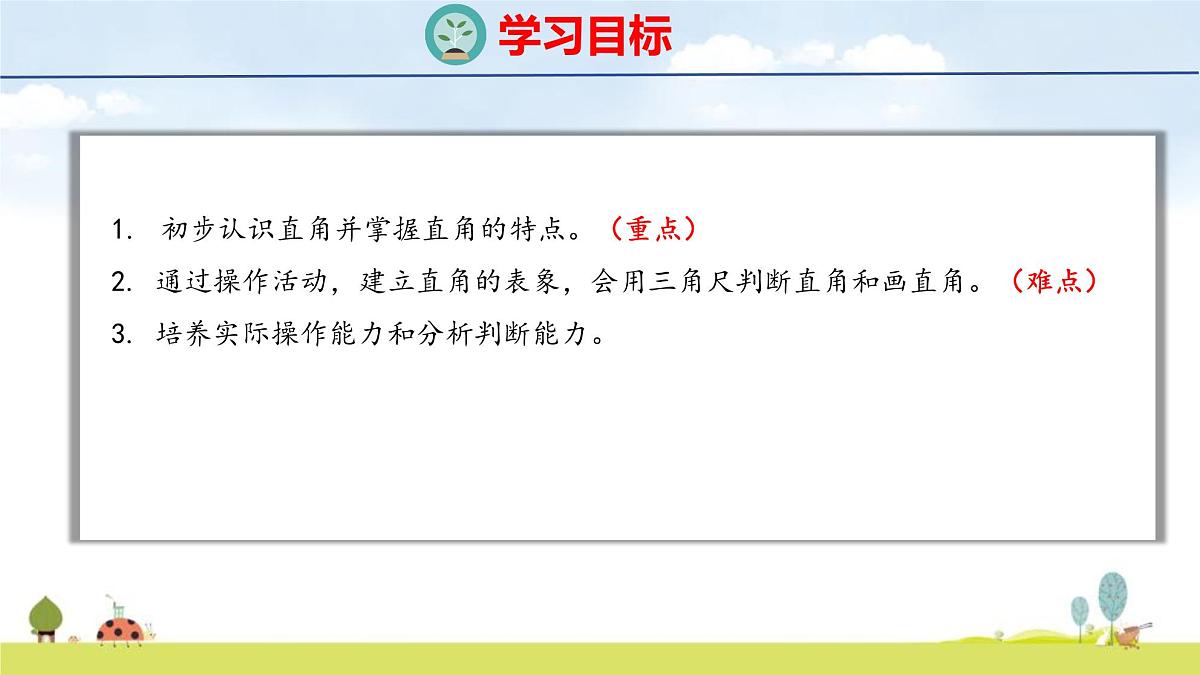 人教版（2024）新教材三年级数学上册课件 5.2.2 认识直角第2页