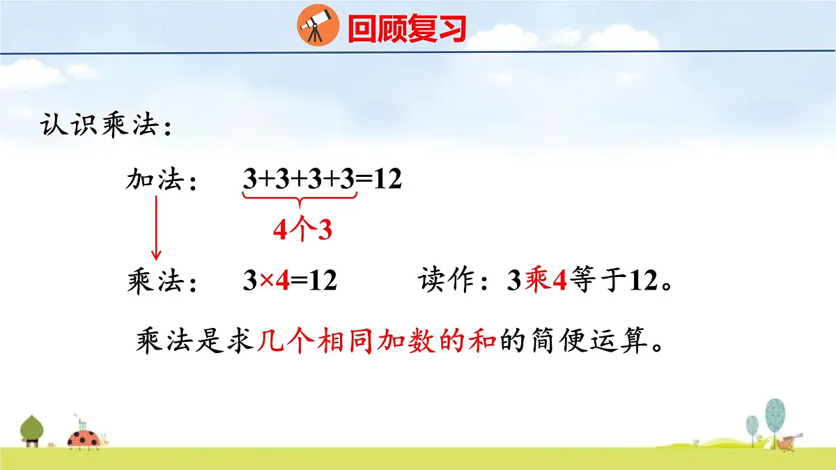 北师大版（2024）新教材二年级数学上册课件 总复习 1 数与代数(1)第3页