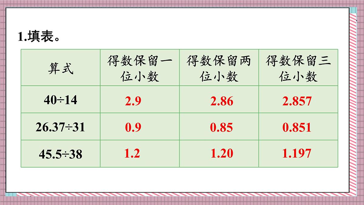 人教版数学五年级上册第三单元练习八 课件第2页