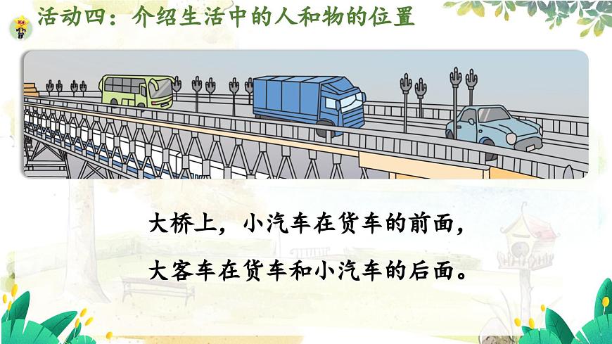 西师2004版数学一年级上册 综合与实践经 活动四  介绍生活中人和物的位置 PPT课件第6页
