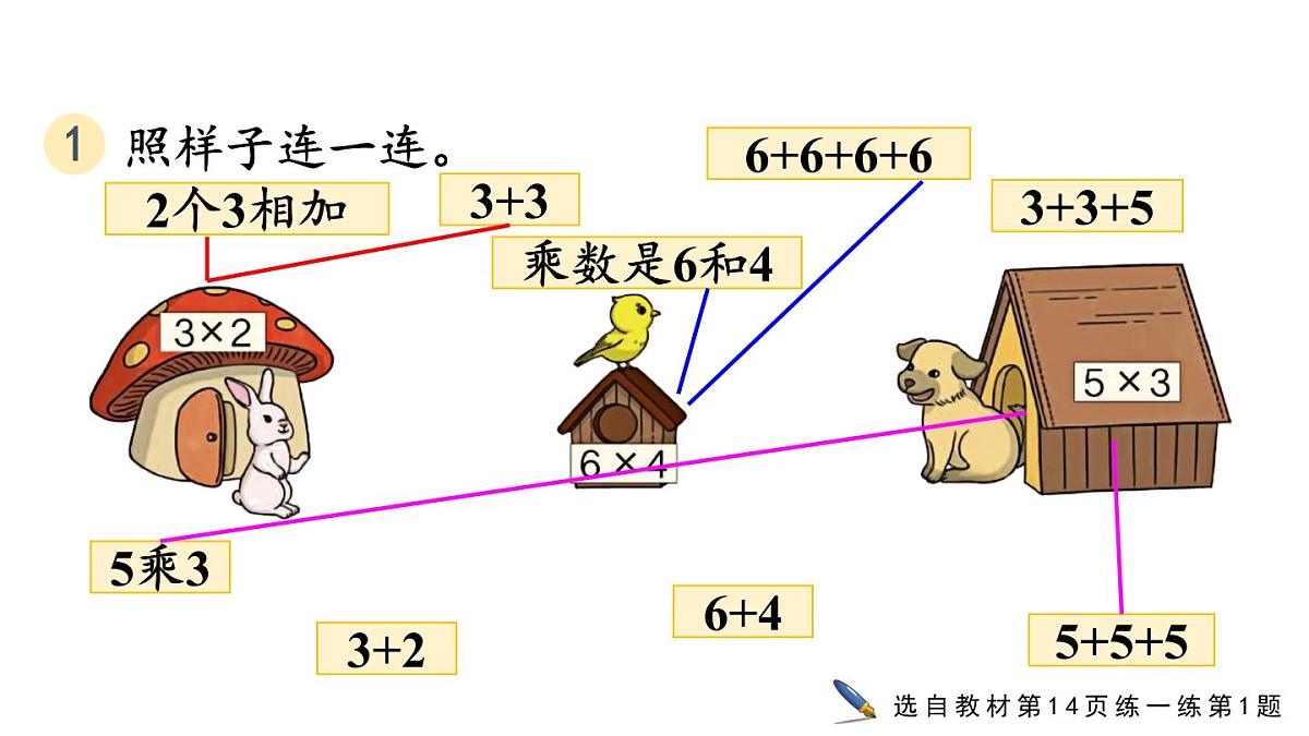 小学数学新人教版二年级上册2.1.3 练一练教学课件（2025秋）第4页