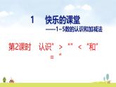 青島版（2024）一年級(jí)數(shù)學(xué)上冊(cè)課件 1 快樂的課堂 第2課時(shí) 認(rèn)識(shí)“＞”“＜”和“=”