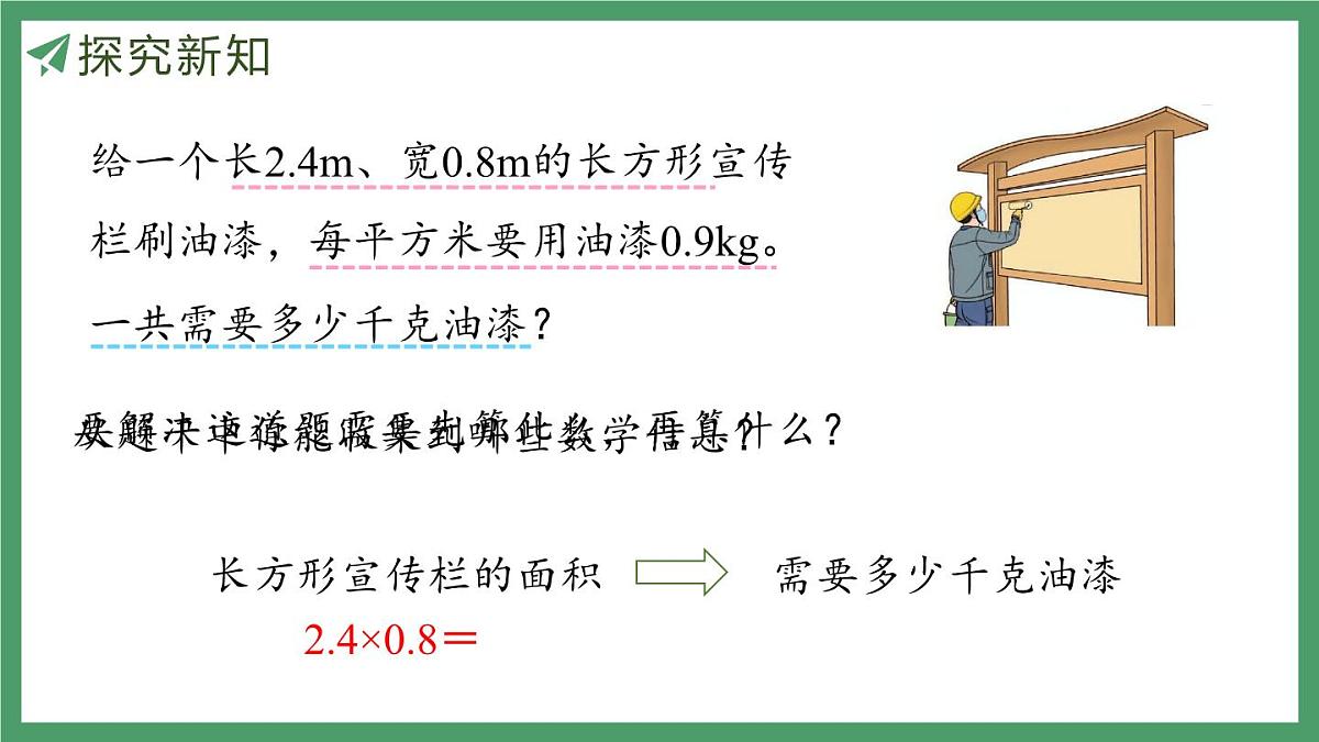 新人教版数学五年级上册1.3小数乘小数（1）课件第6页