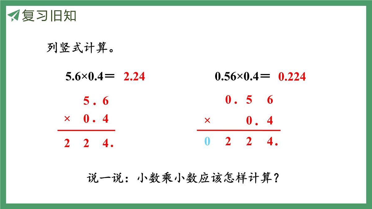 新人教版数学五年级上册1.4小数乘小数（2）课件第3页