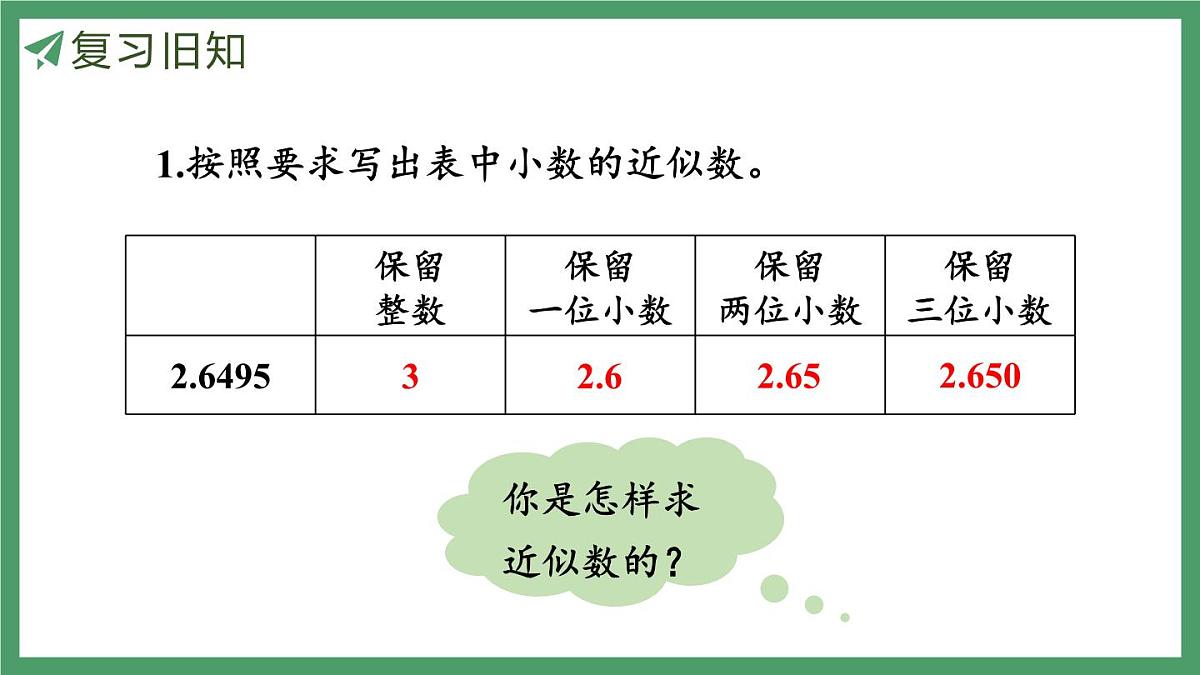 新人教版数学五年级上册3.7商的近似数课件第4页