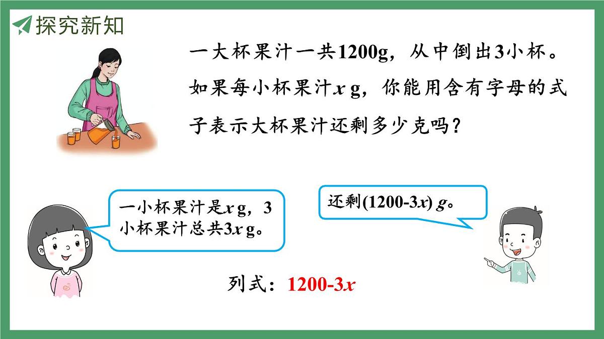 新人教版数学五年级上册5.1.4用字母表示数（3）课件第7页