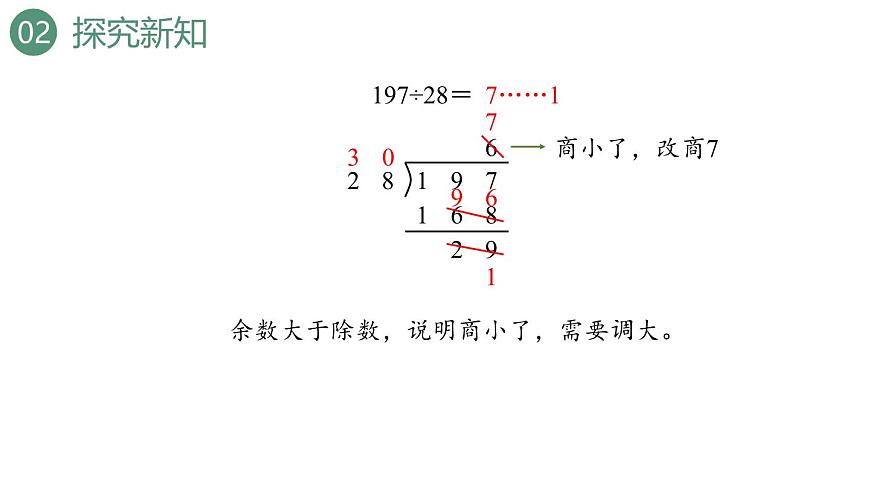 新人教版数学四年级上册6.2.4 用“五入”法试商课件第8页