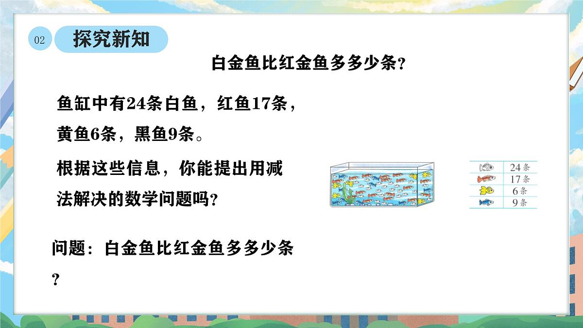 西师版二年级上册数学第一单元（100以内的退位减法）5《观赏鱼》课件pptx第5页