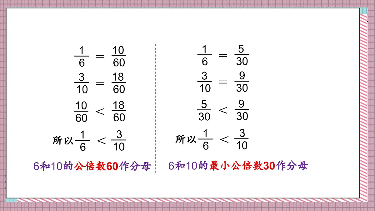 北师大数学五年级上册 5.10《分数的大小》课件第7页