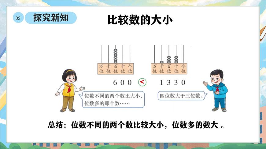 西师版二年级上册数学第四单元（万以内数的认识）4《数的大小比较三峡大坝距离哪个城市更近？》课件pptx.第5页