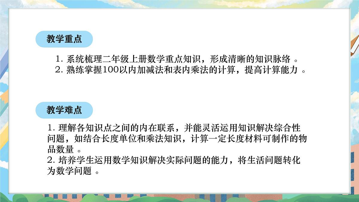西师版二年级上册数学第五单元（总复习）1《学习回顾 知识整理》课件pptx.第3页