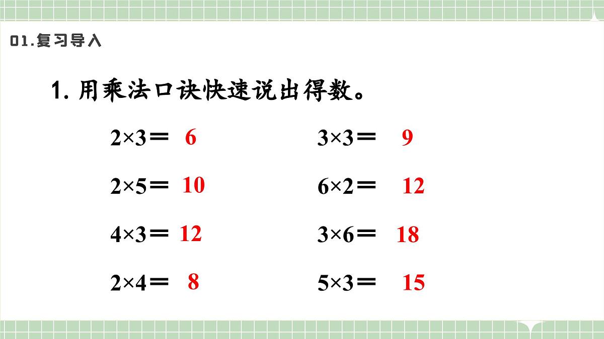 人教版小学数学二年级上册 第7课时  用2~6的乘法口诀求商（一）  课件第3页