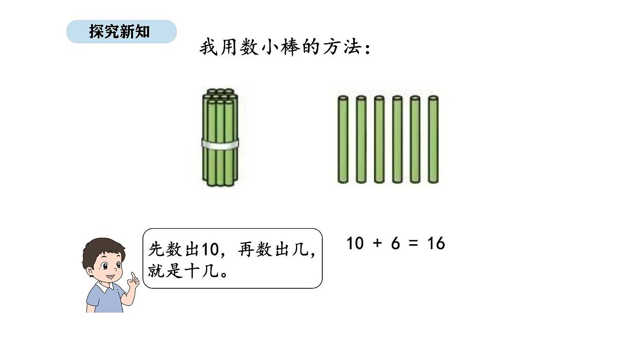 北京版数学一年级上册4.2 10加几的加法和相应的减法（课件）第3页