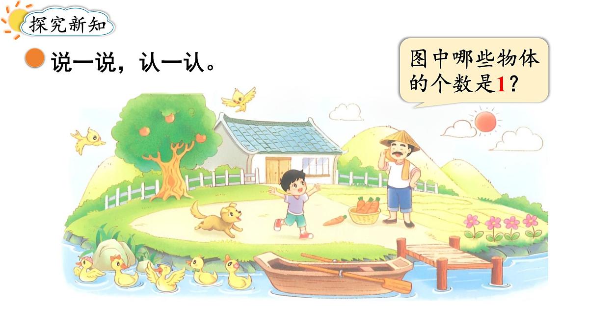 2025年秋北师大版一年级数学上册第一单元  生活中的数 第一课时  走进美丽乡村（1）（课件）第3页