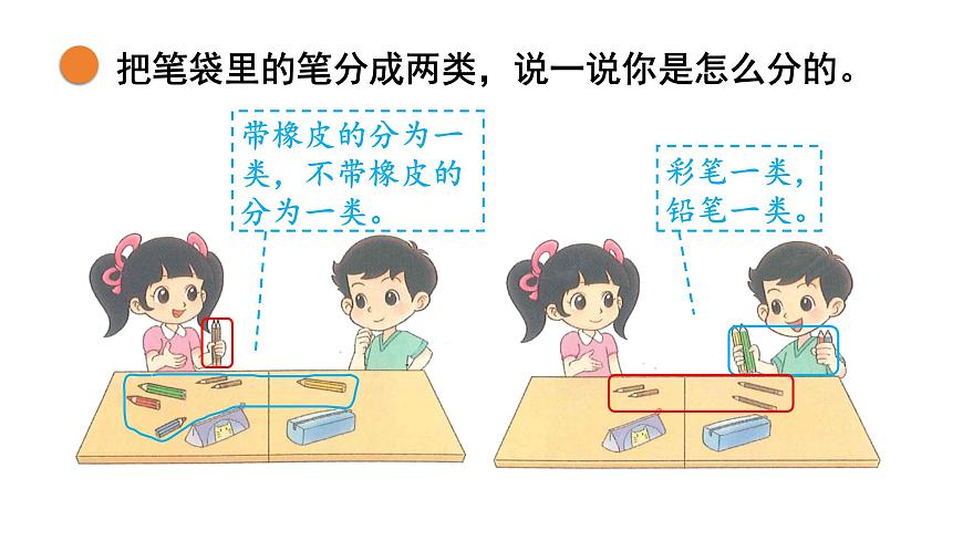 2025年北师大一年级数学上册 3.2  一起来分类（课件）第5页